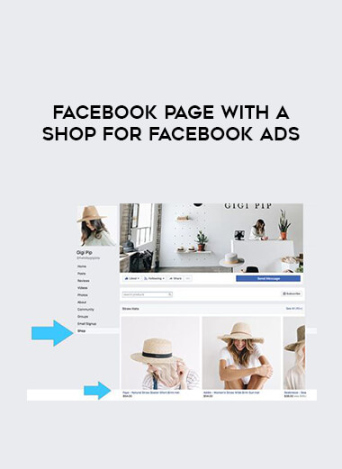 Facebook Page With A Shop For Facebook Ads digital download