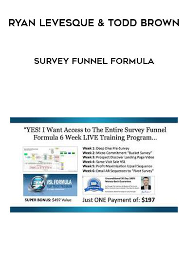 Ryan Levesque & Todd Brown - Survey Funnel Formula digital download