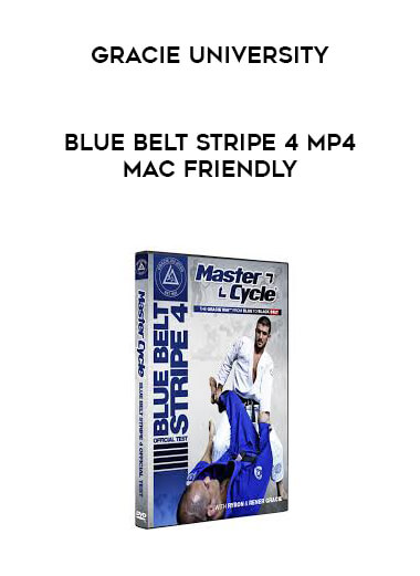 Gracie University Blue Belt Stripe 4 MP4 Mac Friendly digital download
