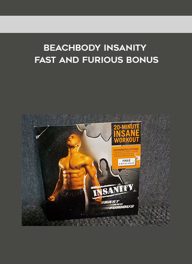 Beachbody Insanity Fast and Furious Bonus digital download