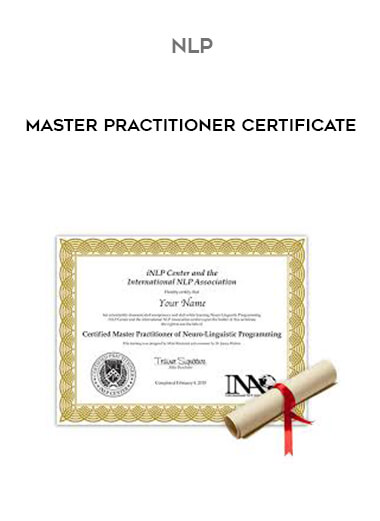 NLP Master Practitioner Certificate digital download