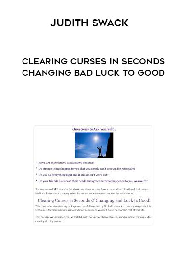 Judith Swack - Clearing Curses in Seconds - Changing Bad Luck to Good digital download