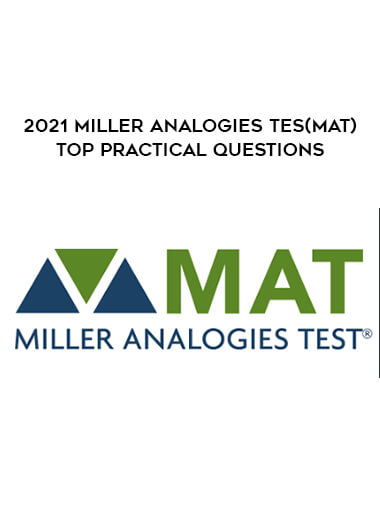 2021 Miller Analogies Test (MAT) TOP Practical Questions digital download