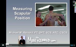 Mike Reinold - Inner Circle - Assessing Scapular Position digital download
