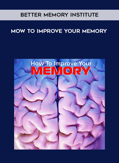 Better Memory Institute - Mow to Improve your memory digital download