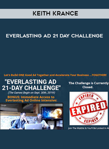 Keith Krance - Everlasting Ad 21 Day Challenge digital download