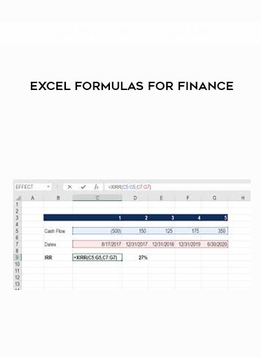 Excel Formulas for Finance digital download