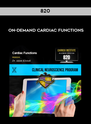 820 On-Demand Cardiac Functions digital download