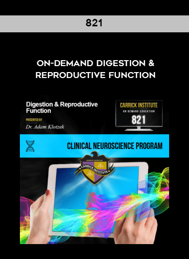821 On-Demand Digestion & Reproductive Function digital download