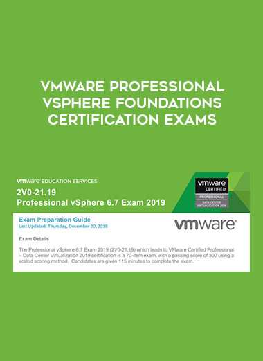 VMware Professional vSphere Foundations Certification Exams digital download