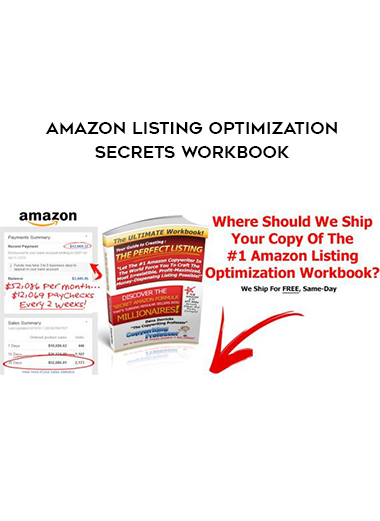 Amazon Listing Optimization Secrets Workbook digital download