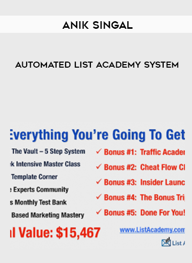 Anik Singal – Automated List Academy System digital download
