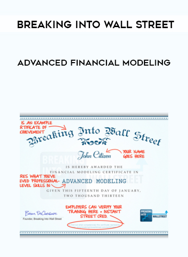 Breaking Into Wall Street – Advanced Financial Modeling digital download