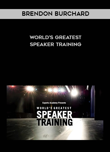 Brendon Burchard - World’s Greatest Speaker Training digital download