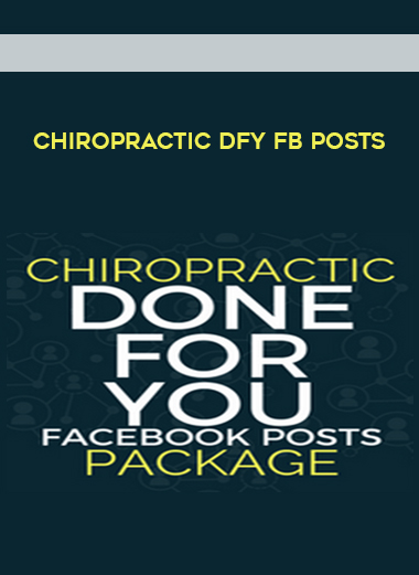 Chiropractic DFY FB Posts digital download