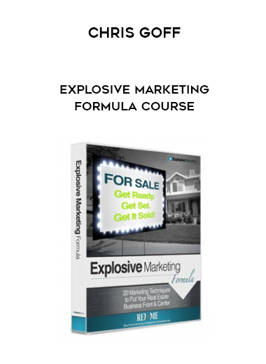 Chris Goff – Explosive Marketing Formula Course digital download