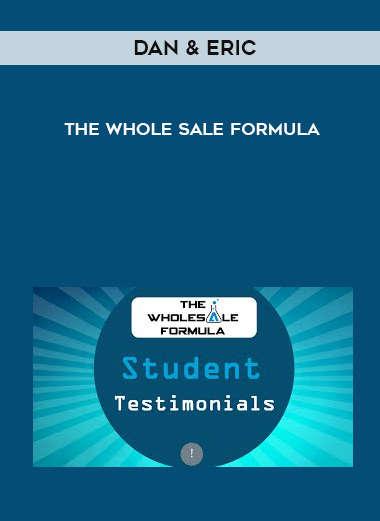 Dan & Eric – The Whole Sale Formula digital download