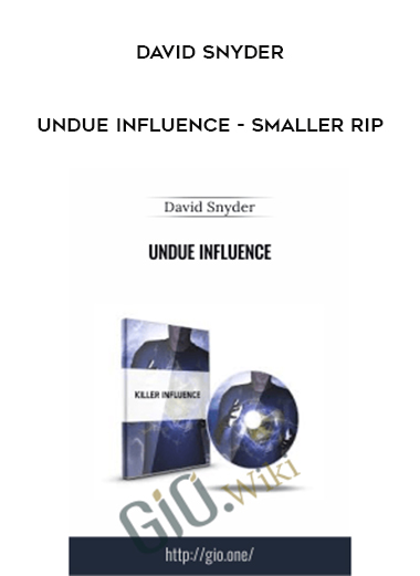 David Snyder - Undue Influence - Smaller rip digital download