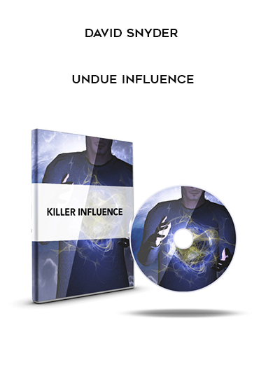 David Snyder - Undue Influence digital download