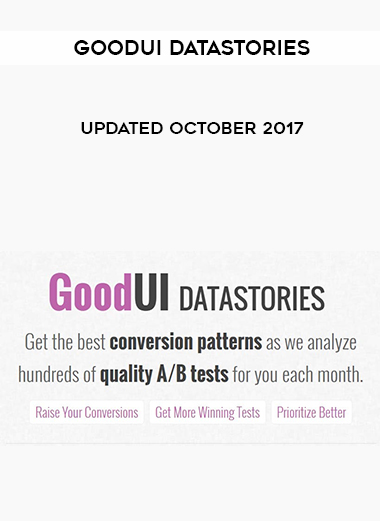 GoodUI DATASTORIES Updated October 2017 digital download