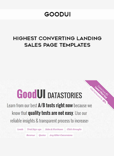 GoodUI – Highest Converting Landing & Sales Page Templates digital download