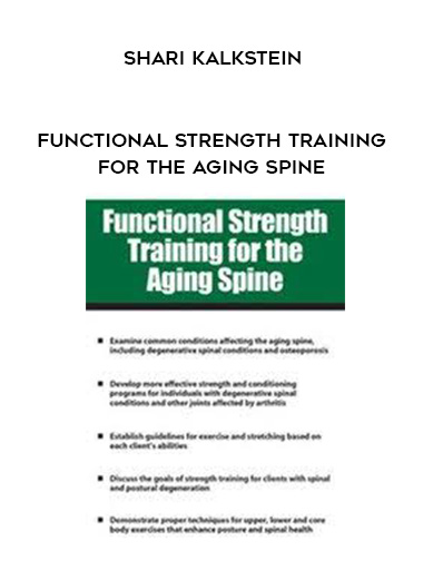 Functional Strength Training for the Aging Spine - Shari Kalkstein digital download
