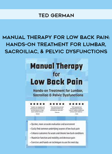 Manual Therapy for Low Back Pain: Hands-on Treatment for Lumbar