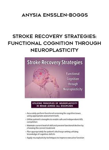 Stroke Recovery Strategies: Functional Cognition through Neuroplasticity - Anysia Ensslen-Boggs digital download
