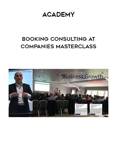 Academy - booking Consulting at Companies Masterclass digital download