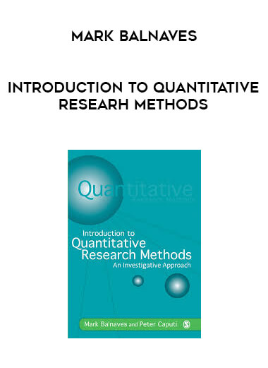 Mark Balnaves - Introduction to Quantitative Researh Methods digital download
