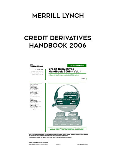 Merrill Lynch Credit Derivatives Handbook 2006 digital download
