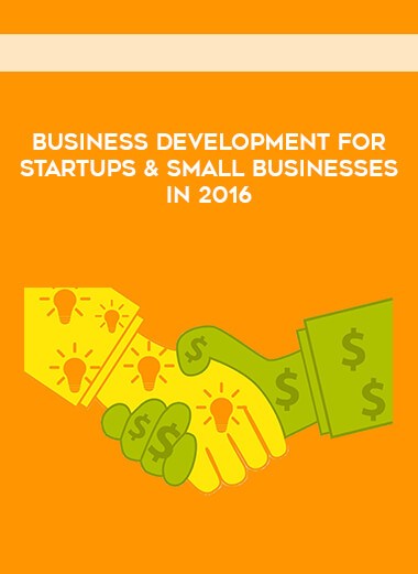 Business Development for Startups & Small Businesses in 2016 digital download