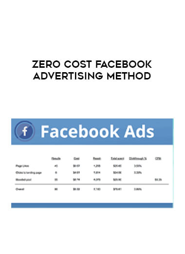Zero Cost Facebook Advertising Method digital download