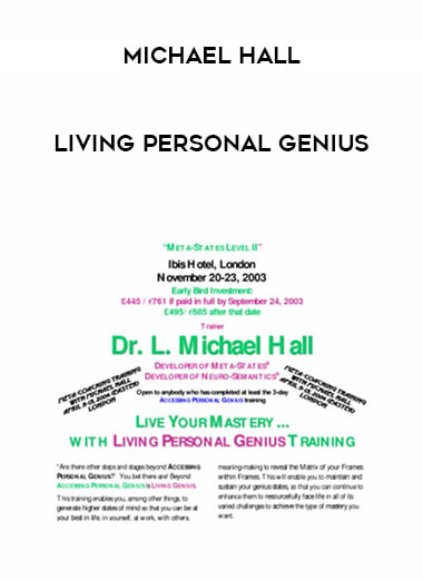 Michael Hall - Living Personal Genius digital download