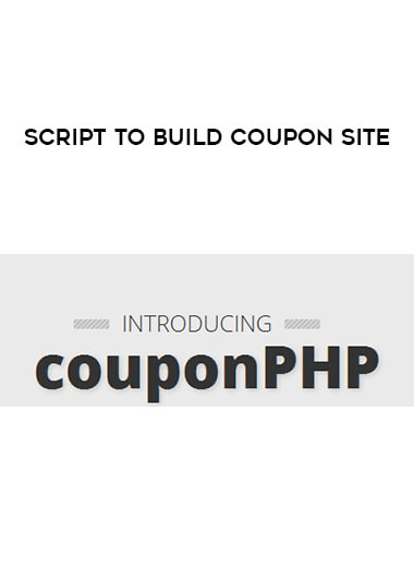 Script To Build Coupon Site digital download