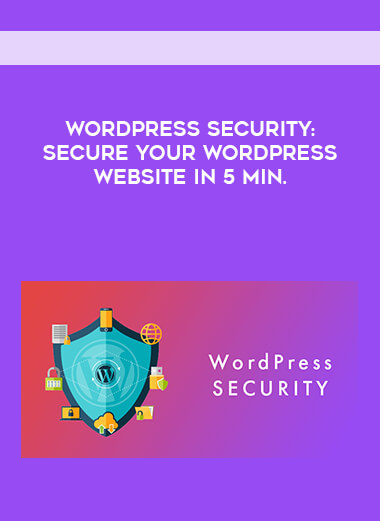 WordPress Security- Secure Your WordPress Website in 5 Min. digital download