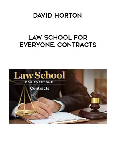 David Horton - Law School for Everyone: Contracts digital download