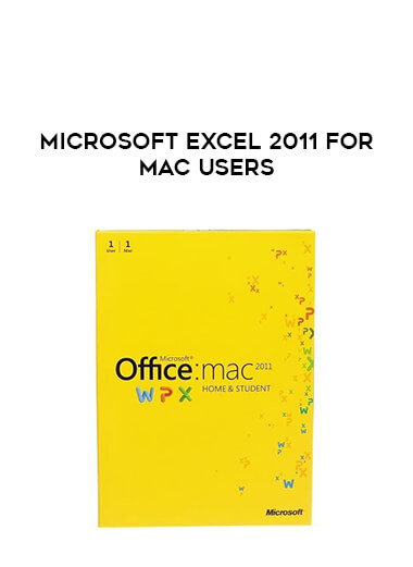 Microsoft Excel 2011 for MAC Users digital download