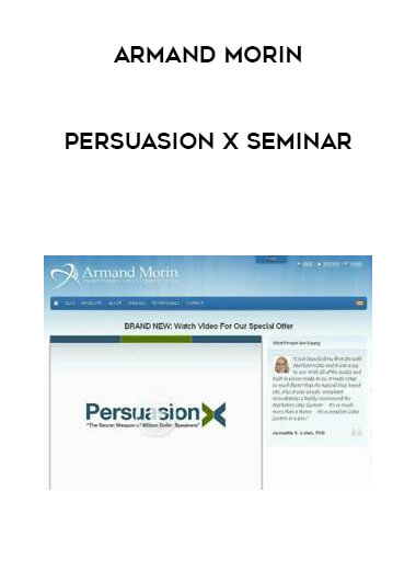 Armand Morin - Persuasion X Seminar digital download