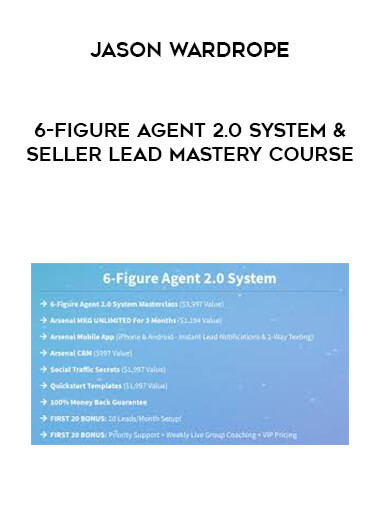 Jason Wardrope - 6-Figure Agent 2.0 System & Seller Lead Mastery Course digital download