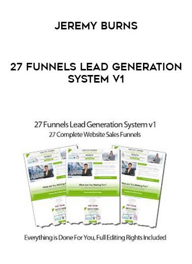 Jeremy Burns - 27 Funnels Lead Generation System v1 digital download