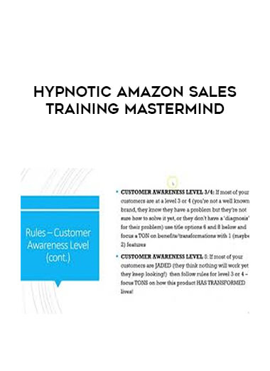 Hypnotic Amazon Sales Training Mastermind digital download