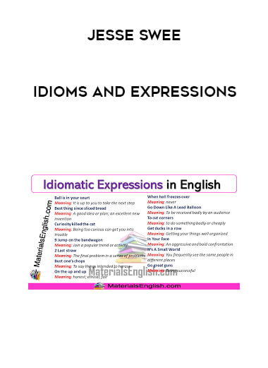 Jesse Swee - Idioms and Expressions digital download