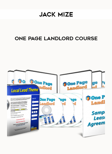 Jack Mize – One Page Landlord Course digital download