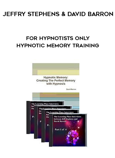 Jeffry Stephens & David Barron - For Hypnotists Only - Hypnotic Memory Training digital download