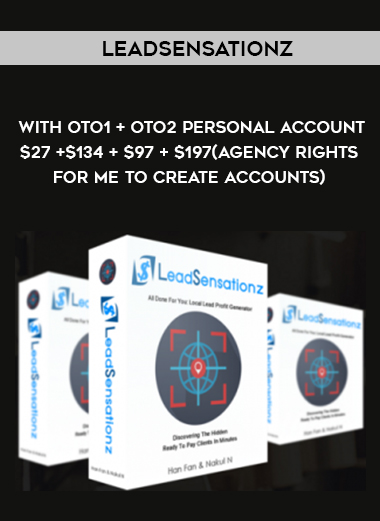 LeadSensationz With OTO1 + OTO2 Personal Account digital download