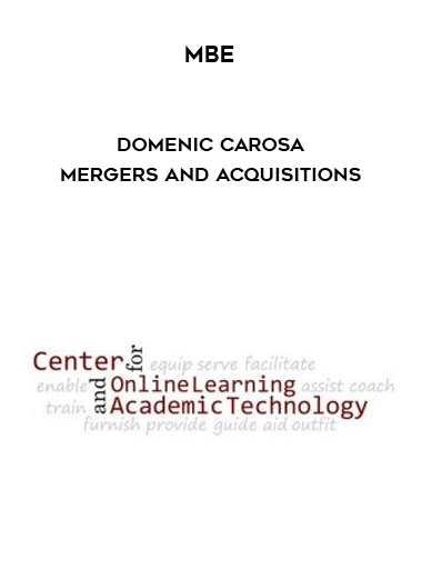 MBE – Domenic Carosa – Mergers and Acquisitions digital download