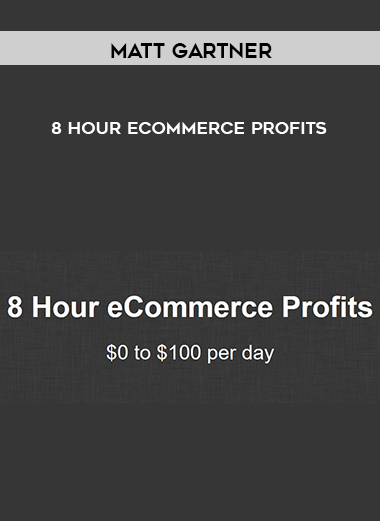 Matt Gartner - 8 Hour eCommerce Profits digital download