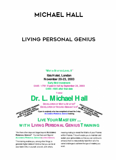 Michael Hall – Living Personal Genius digital download