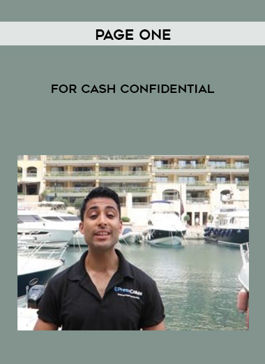 Page One For Cash Confidential digital download